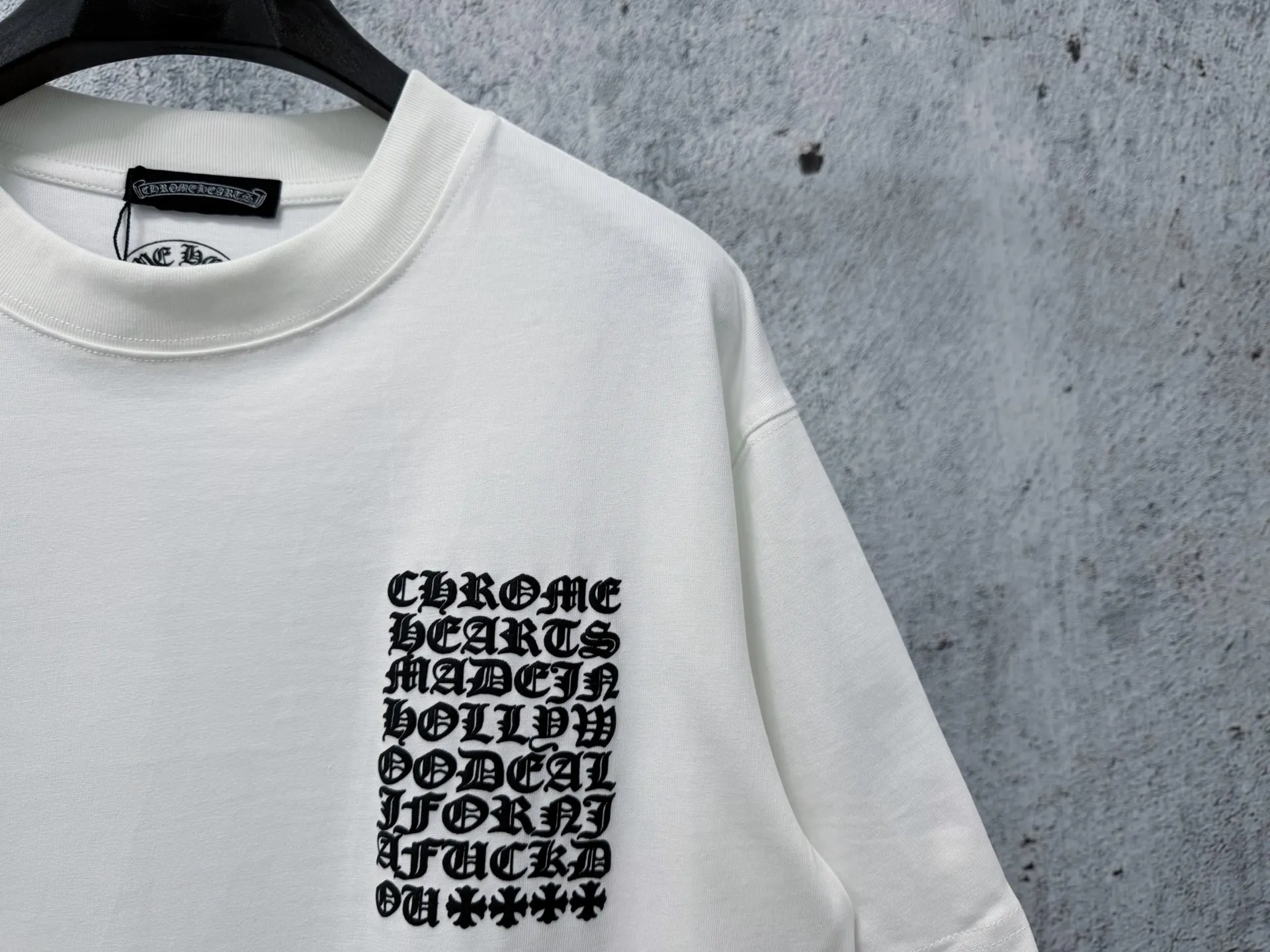 ￼ 【Chrome Hearts】 T Same Style T Versatile : Black White Size：S-XL